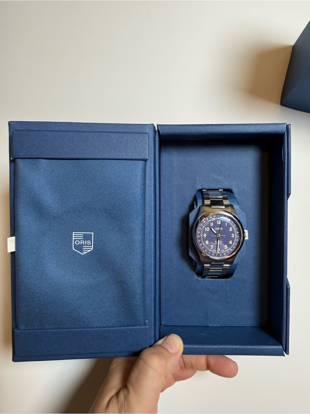 Oris Big Crown Automatic 40mm Purple Dial Stainless Steel Bracelet Box & Papers